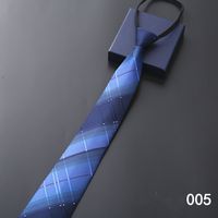 Simple Style Stripe Solid Color Polyester Yarn Men's Tie sku image 5