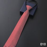 Simple Style Stripe Solid Color Polyester Yarn Men's Tie sku image 10