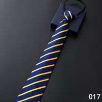 Simple Style Stripe Solid Color Polyester Yarn Men's Tie sku image 16