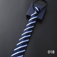 Simple Style Stripe Solid Color Polyester Yarn Men's Tie sku image 17