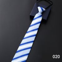 Simple Style Stripe Solid Color Polyester Yarn Men's Tie sku image 19