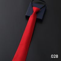 Simple Style Stripe Solid Color Polyester Yarn Men's Tie sku image 26