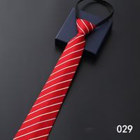Simple Style Stripe Solid Color Polyester Yarn Men's Tie sku image 27