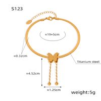 Casual Sweet Butterfly Titanium Steel Plating 18k Gold Plated Unisex Anklet main image 2