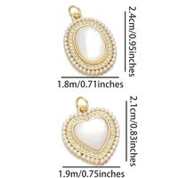 1 Piece Copper Artificial Pearls Shell 18K Gold Plated Inlay Polished Pendant main image 3