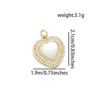 1 Pièce Le Cuivre Perles Artificielles Coquille Plaqué Or 18K Incruster Brillant Pendentif sku image 1