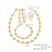 Edelstahl 304 18 Karat Vergoldet Elegant Einfacher Stil Überzug Herzform Schmuck-Set main image 2