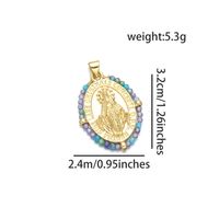 1 Piece Basic Virgin Mary Copper Beaded Plating Pendant Jewelry Accessories sku image 2