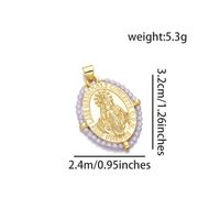 1 Piece Basic Virgin Mary Copper Beaded Plating Pendant Jewelry Accessories sku image 7