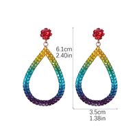1 Pair Luxurious Shiny Water Droplets Plating Inlay Alloy Rhinestones Drop Earrings main image 2