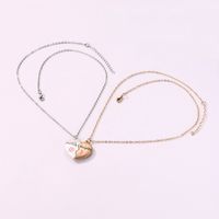 Cute Heart Shape Alloy Enamel Plating Mother's Day Mother&daughter Pendant Necklace main image 2
