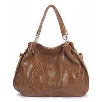 Women's Large Pu Leather Leather Solid Color Vintage Style Classic Style Square Zipper Tote Bag sku image 3