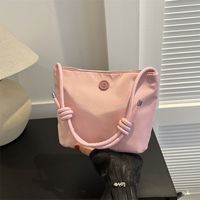 Women's Small Oxford Cloth Solid Color Streetwear Bucket Magnetic Buckle Shoulder Bag main image 2