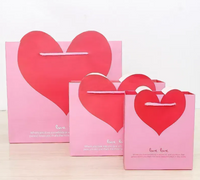 Fashion Love Clothing Packaging Paper Bag White Cardboard Cosmetics Gifts Universal Shopping Tote Bag Wholesale sku image 4