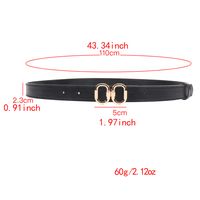 Classic Style Solid Color Pu Leather Women's Leather Belts main image 2