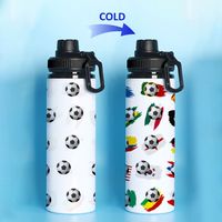 Fashion National Flag Football Aluminum Water Bottles sku image 1