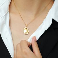Vintage Style Simple Style Geometric Dragonfly Bow Knot Stainless Steel Plating 18k Gold Plated Pendant Necklace main image 4