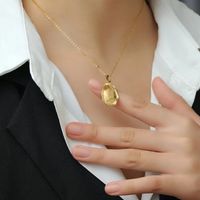 Vintage Style Simple Style Geometric Dragonfly Bow Knot Stainless Steel Plating 18k Gold Plated Pendant Necklace main image 5