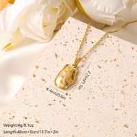 Vintage Style Simple Style Geometric Dragonfly Bow Knot Stainless Steel Plating 18k Gold Plated Pendant Necklace sku image 2