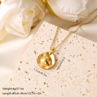 Vintage Style Simple Style Geometric Dragonfly Bow Knot Stainless Steel Plating 18k Gold Plated Pendant Necklace sku image 3