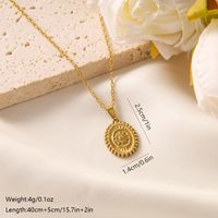 Vintage Style Sun Stainless Steel Plating 18k Gold Plated Pendant Necklace sku image 4