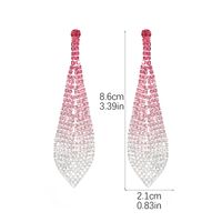 1 Pair Elegant Luxurious Geometric Tassel Plating Inlay Alloy Rhinestones Silver Plated Drop Earrings main image 3