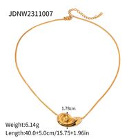 Acier Inoxydable 304 Style IG Placage Conque Collier sku image 1