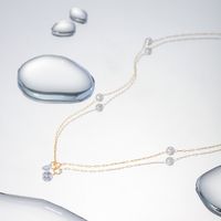 Elegant Simple Style Geometric Stainless Steel Plating Inlay Artificial Pearls Zircon 18k Gold Plated Necklace main image 5