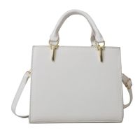 Women's Pu Leather Solid Color Vintage Style Classic Style Square Zipper Shoulder Bag sku image 4