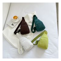 Women's Basic Solid Color Plush Waist Bags main image 6