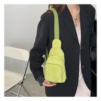 Women's Basic Solid Color Plush Waist Bags main image 5