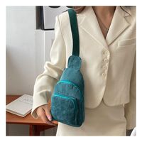 Women's Basic Solid Color Plush Waist Bags main image 2