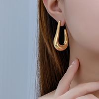 1 Pair Elegant Simple Style U Shape Plating Arylic 14k Gold Plated Silver Plated Drop Earrings main image 1