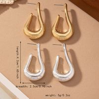 1 Pair Elegant Simple Style U Shape Plating Arylic 14k Gold Plated Silver Plated Drop Earrings main image 2