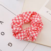 Women's Sweet Simple Style Plaid Cloth Hair Tie sku image 3