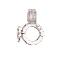 1 Piece Simple Style Classic Style Round Sterling Silver Plating Inlay Jewelry Buckle Jewelry Accessories main image 3