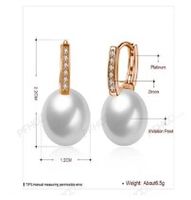 Retro Geometric Alloy Inlay Artificial Pearls Zircon Women's Earrings 1 Pair sku image 3