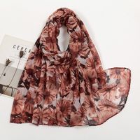 Women's Lady Solid Color Voile Silk Scarf sku image 7