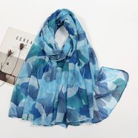 Women's Lady Solid Color Voile Silk Scarf main image 4