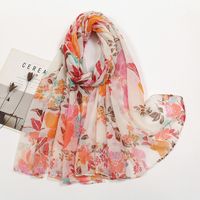 Women's Lady Solid Color Voile Silk Scarf sku image 2