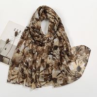Women's Lady Solid Color Voile Silk Scarf sku image 5