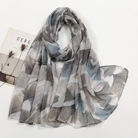 Women's Lady Solid Color Voile Silk Scarf sku image 10
