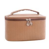 Classic Style Solid Color Pu Leather Square Makeup Bags sku image 5