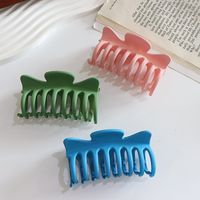 Women's Simple Style Solid Color Plastic Bowknot Hair Claws main image 2