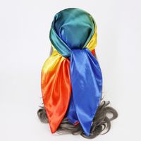 Women's Elegant Gradient Color Polyester Printing Silk Scarf main image 4