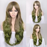 Women's Simple Style Holiday Home High Temperature Wire Centre Parting Curls Wigs main image 1