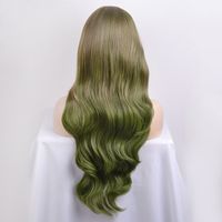 Women's Simple Style Holiday Home High Temperature Wire Centre Parting Curls Wigs main image 3