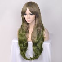 Women's Simple Style Holiday Home High Temperature Wire Centre Parting Curls Wigs main image 2
