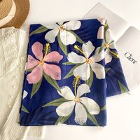 Women's Elegant Vacation Printing Polyester Silk Scarf sku image 1