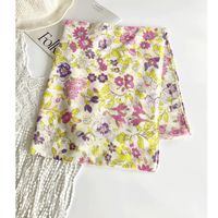 Women's Elegant Vacation Printing Polyester Silk Scarf sku image 3